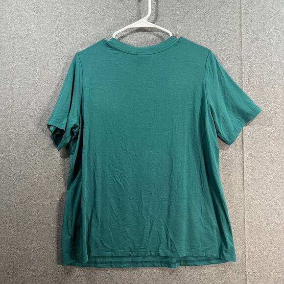 Laurie Felt Cotton Spandex Rayon Made from Bamboo Tee with Applia Emerald Medium - Picture 2 of 10